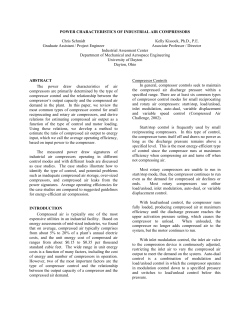 Power Consumption Characteristics of Industrial Air Compressors