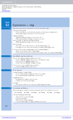 63 Expressions + -ing - Cambridge University Press