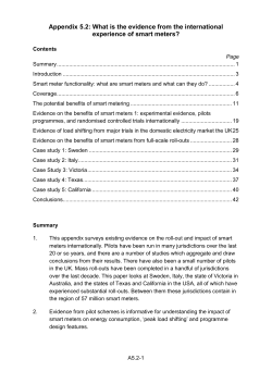 Appendix 5.2: What is the evidence from the international