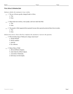 West African Culture and Daily Life