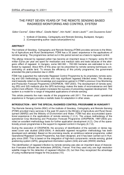 the first seven years of the remote sensing based