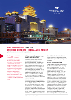 Crossing borders China and Africa
