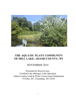 Aquatic Plant Report 2014