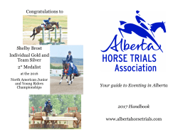 2017 AHTA Handbook  - Alberta Horse Trials Association