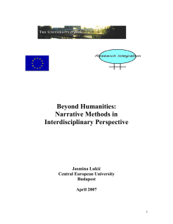 Beyond Humanities: Narrative Methods in