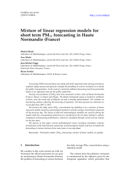 Mixture of linear regression models for short