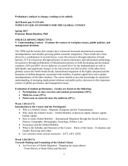 Syllabus - (SMLR), Rutgers