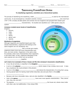 Taxonomy PowerPoint Notes