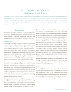 Lower School - St. Patrick`s Episcopal Day School