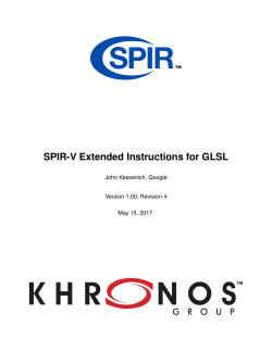 SPIR-V Extended Instructions for GLSL