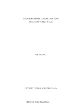 UNSUPERVISED IMAGE CLASSIFCATION USING ISODATA AND