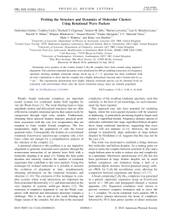 Probing the Structure and Dynamics of Molecular Clusters Using