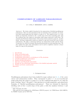 COMBINATORICS OF LABELLED PARALLELOGRAM