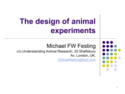 The design of animal experiments