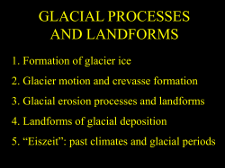 Lecture topic 11: Glaciers