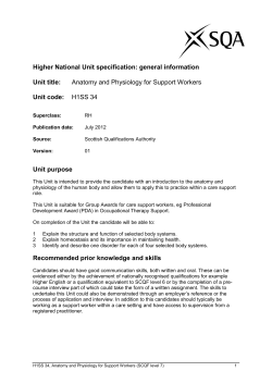 national unit specification: general information