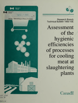Assessment of the hygienic efficiencies of processes for cooling