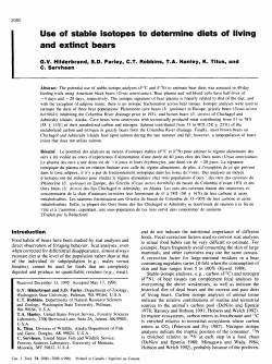 Use of stable isotopes to determine diets of living and extinct bears