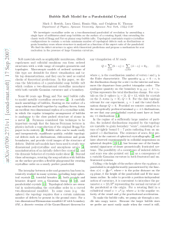 Bubble Raft Model for a Paraboloidal Crystal