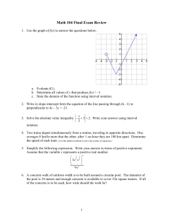 Math h 104 Fina al Exam R Review