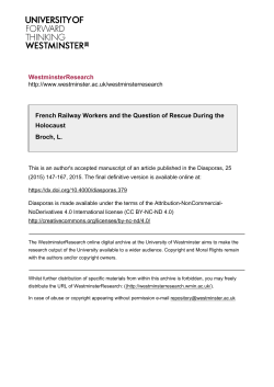 WestminsterResearch French Railway Workers and the Question of