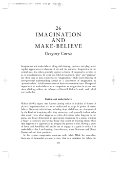 Imagination and make-believe