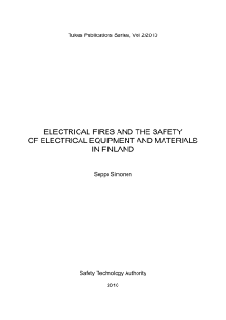 electrical fires and the safety of electrical equipment