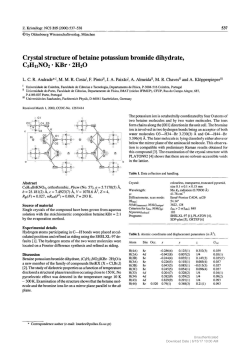 Crystal structure of betaine potassium bromide dihydrate