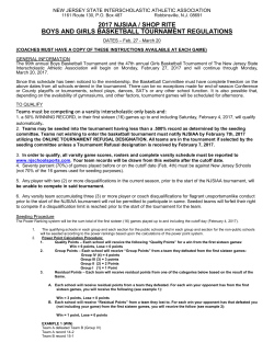 Basketball Tournament Regulations 2016-17