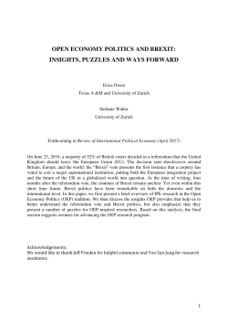 open economy politics and brexit: insights, puzzles
