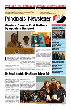 May 2008  - Manitoba First Nations Education Resource Centre