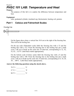 Temperature and Heat