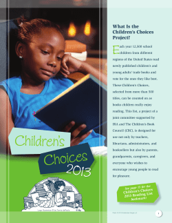 Children`s Choices 2013 Reading List