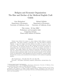 The Rise and Decline of the Medieval English Craft Guilds