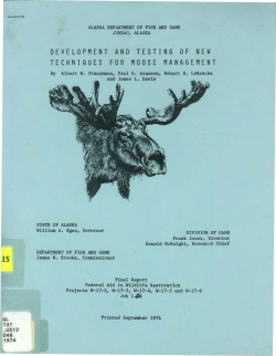 Development and Testing of New Techniques for Moose