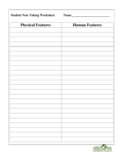 Physical Features Human Features