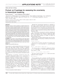 Pvclust: an R package for assessing the uncertainty in hierarchical