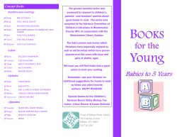 Books for the Young 2011 - Town of Pelham Public Library