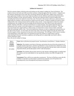 Sheehan 2015-2016 AP Syllabus Joliet West 1