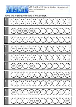 Write the missing numbers in the shapes. 1 2 3 4 5 6 7 8 9 10