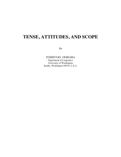 TENSE, ATTITUDES, AND SCOPE
