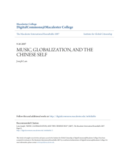 music, globalization, and the chinese self