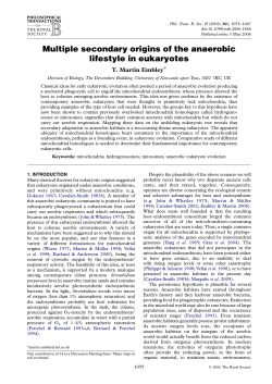 Multiple secondary origins of the anaerobic lifestyle in eukaryotes