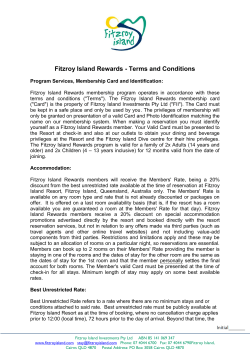 Terms and Conditions - Fitzroy Island Resort
