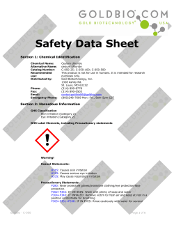 SDS (MSDS) - Cesium Chloride, Biotechnology Grade