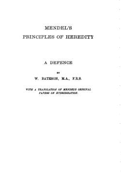 PRINCIPLES OF HEREDITY