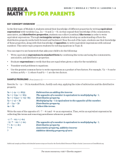 KEY CONCEPT OVERVIEW SAMPLE PROBLEMS