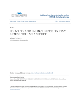 identity and energy in poetry tiny house. tell me a secret.