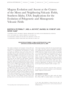 Magma Evolution and Ascent at the Craters of the Moon and
