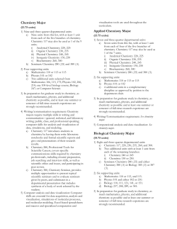 Chemistry Major Applied Chemistry Major Biological Chemistry Major